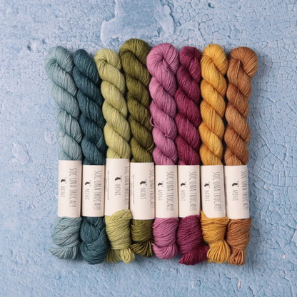 Greens and pinks and a little bit of gold