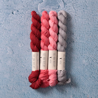 Reds and pinks and silver