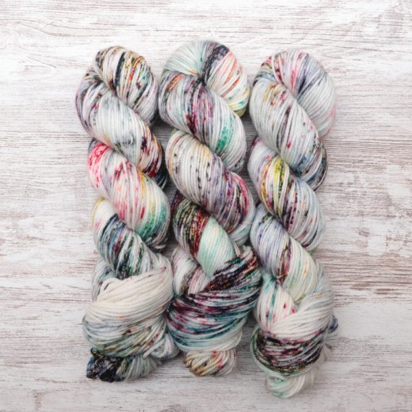 skeins of hand dyed yarn