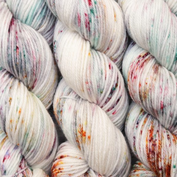 skeins of hand dyed yarn