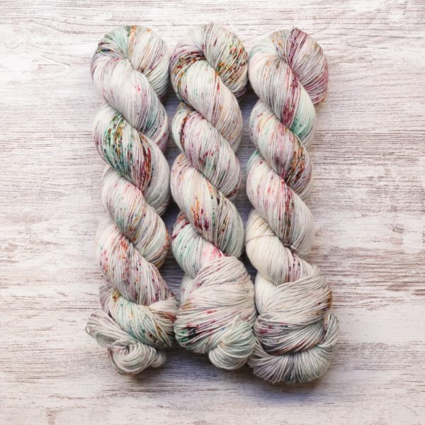 skeins of hand dyed yarn