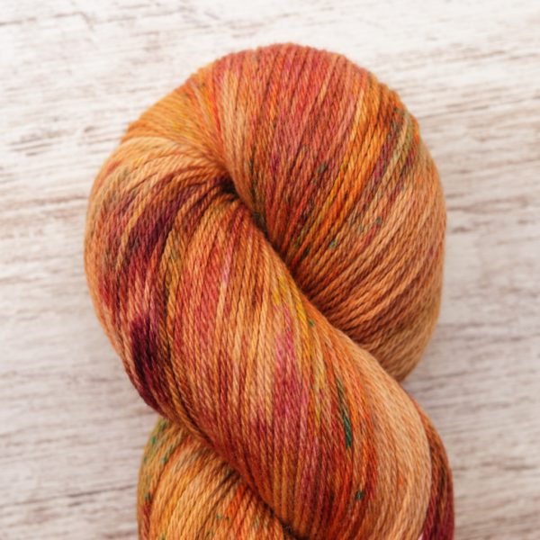 skeins of hand dyed yarn