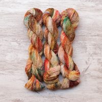 skeins of hand dyed yarn