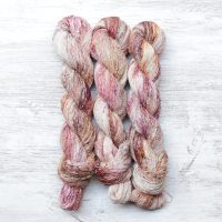 skeins of hand dyed yarn