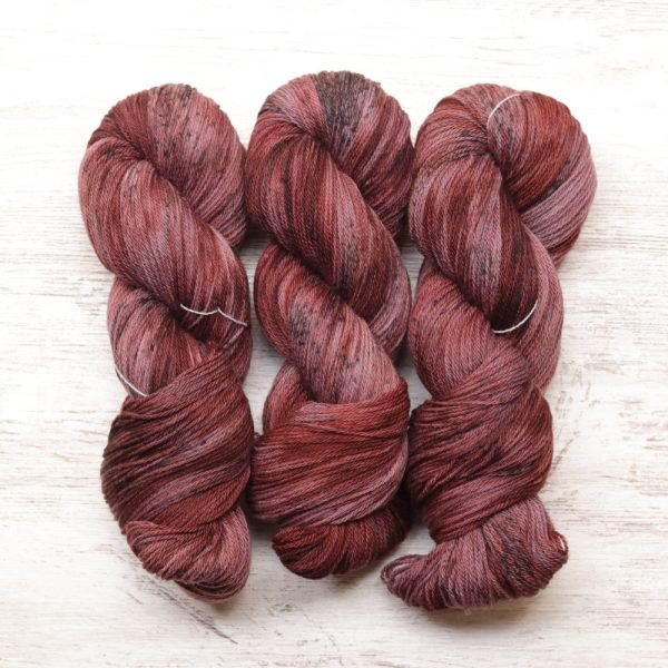 skeins of hand dyed yarn